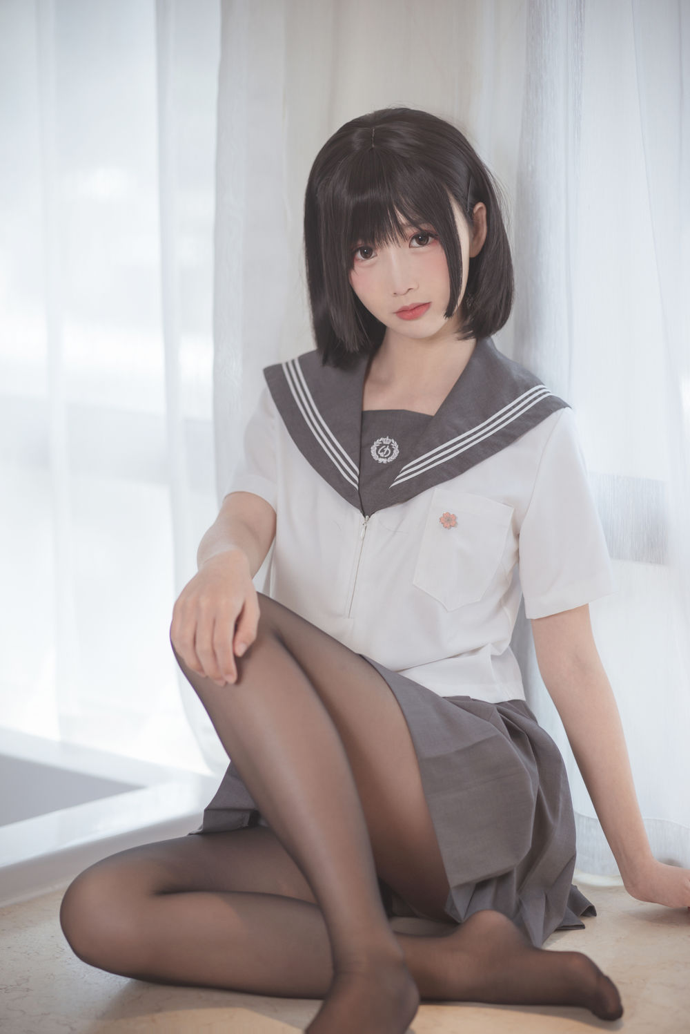 面饼仙儿 No.058-脑内少女 黑丝JK [25P]