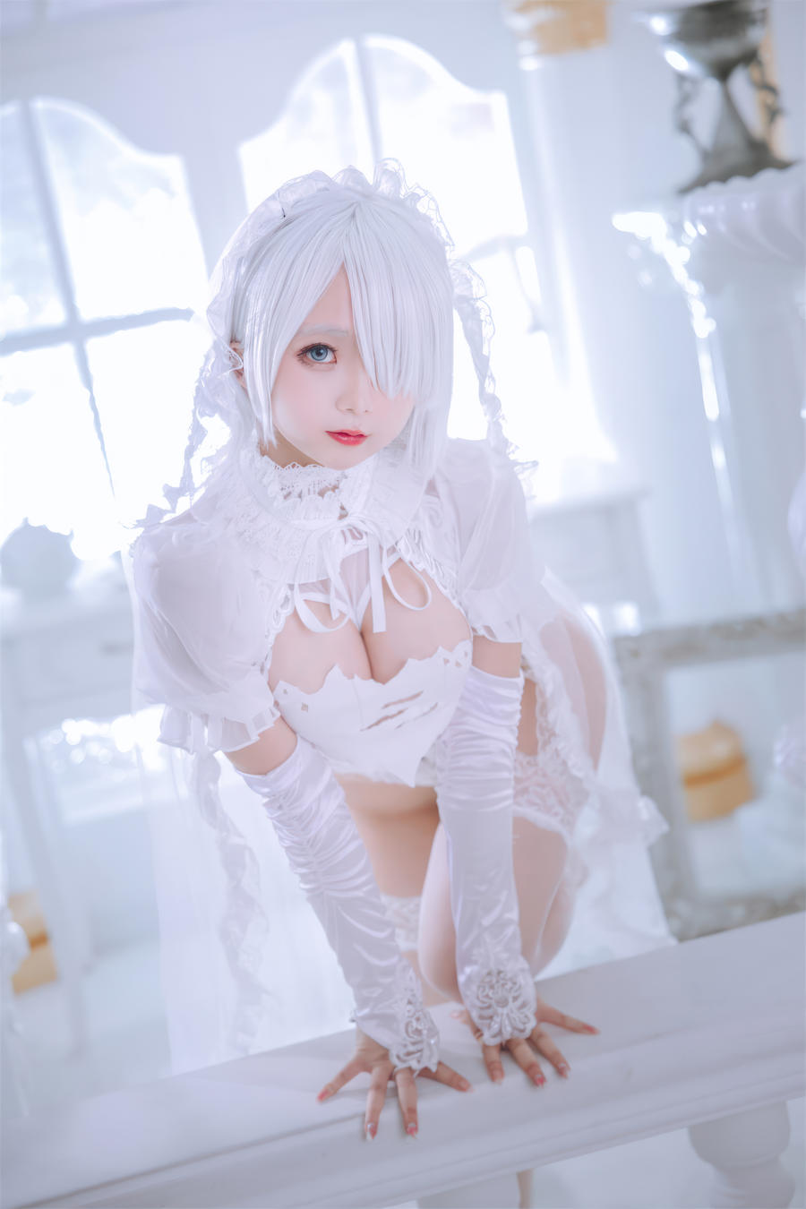 椎名莜(日奈娇) No.099 – 2B 白色花嫁 [72P]