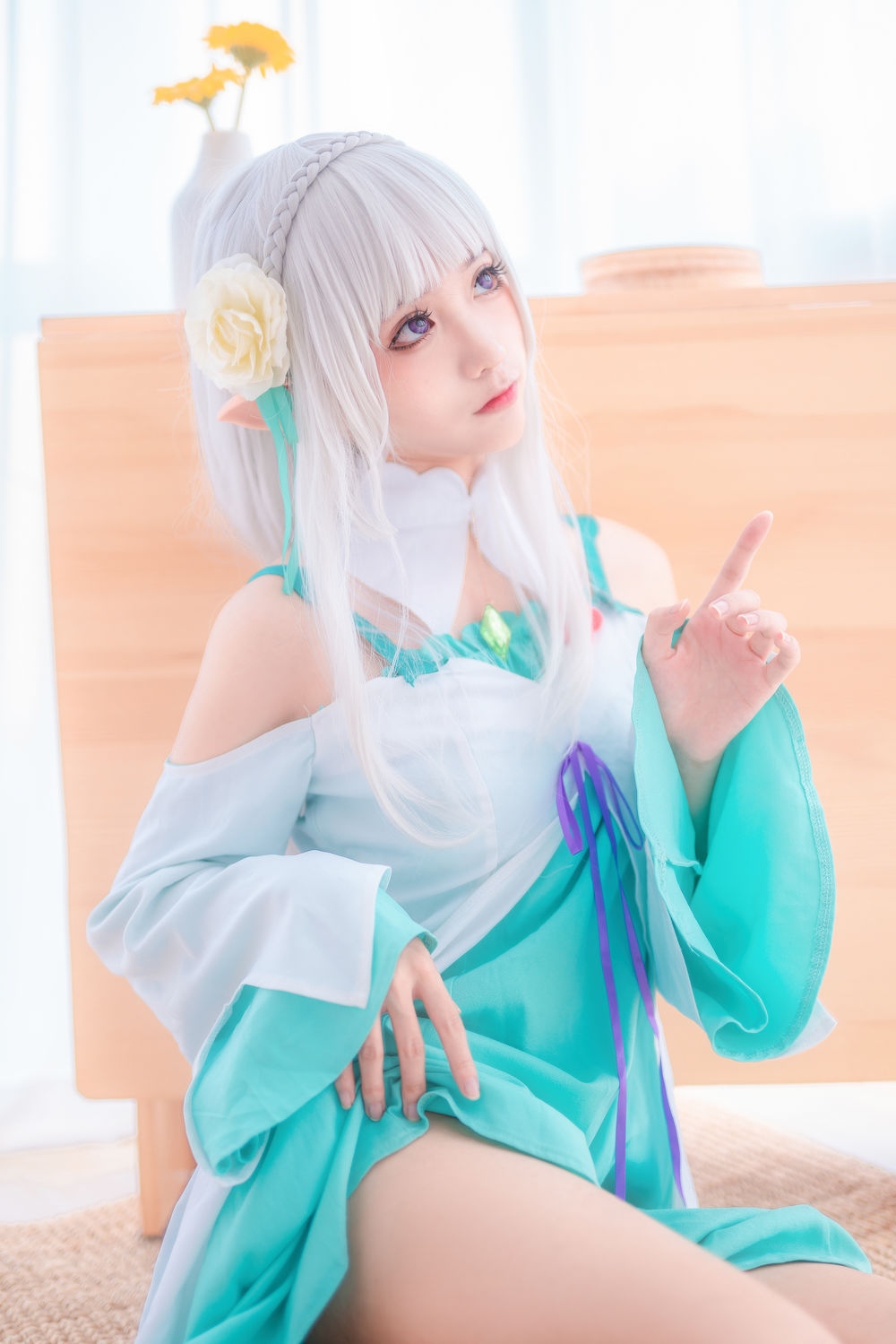 蠢沫沫（momo） No.024-绿睡衣 [40P]