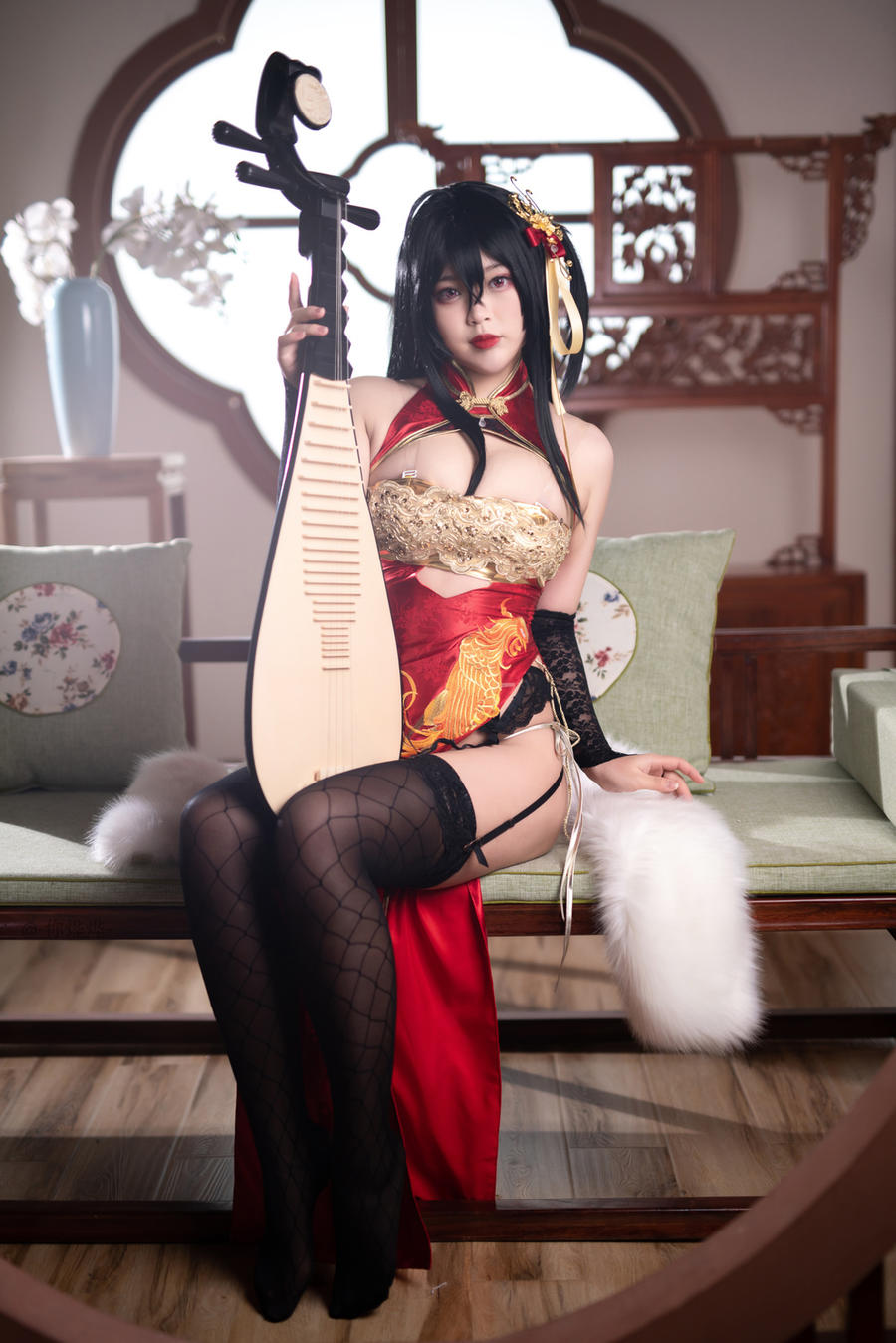 白烨妹纸 No.023-凤旗袍新年限定 [63P]