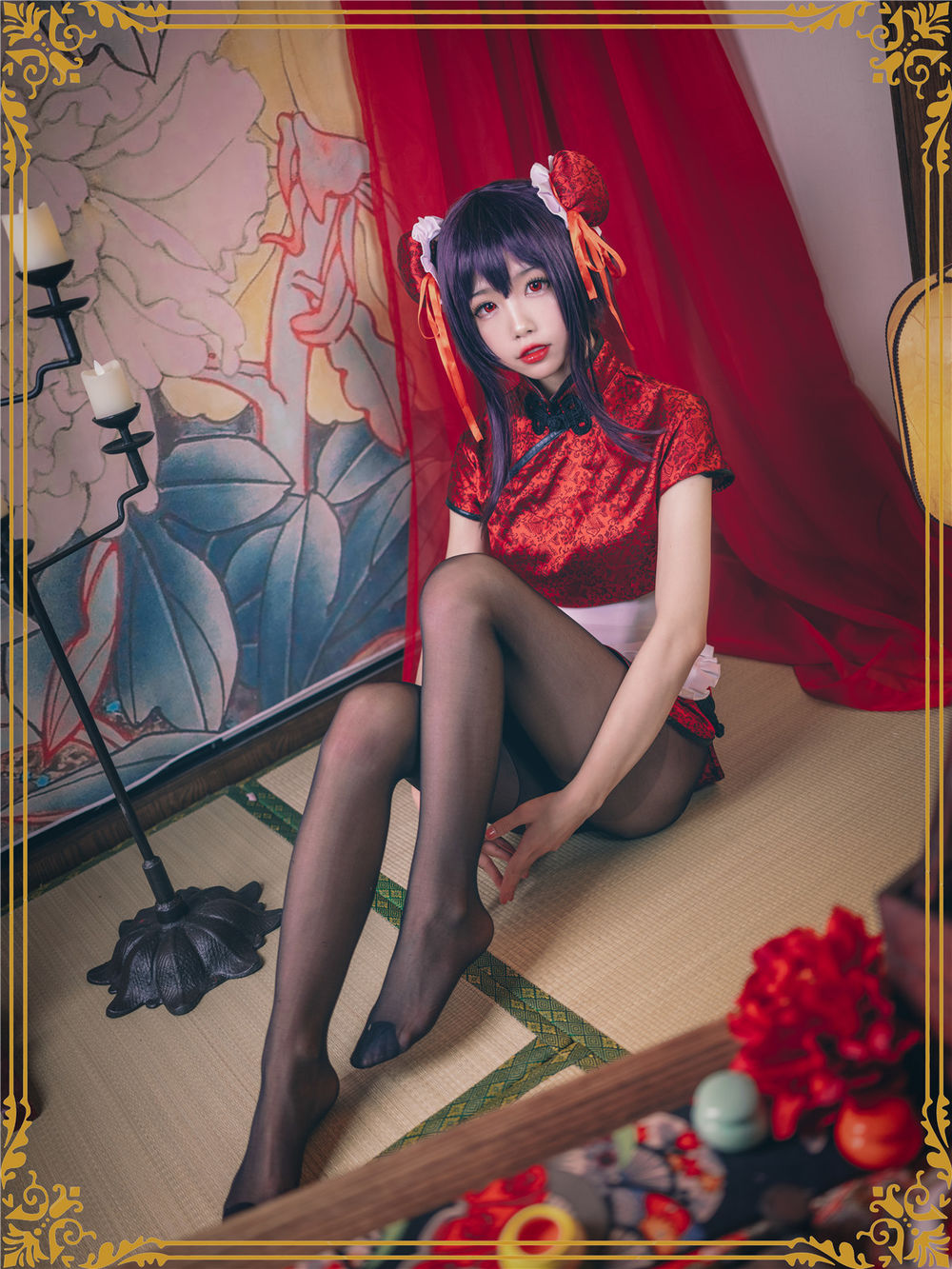 水淼aqua No.034-霞之丘诗羽 旗袍 [29P]